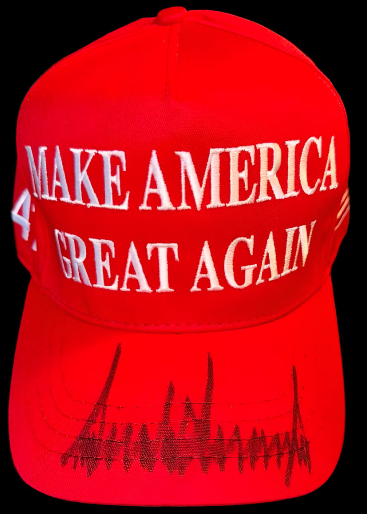 Donald Trump Signed MAGA President #45 Hat/Cap (Red) #02 JSA COA w/full letter of authenticity